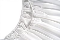 Draps de lit en tissu uni teint avec logo personnalisé, 100% coton, 400T, draps plats ajustés