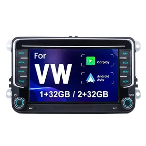 مشغل راديو السيارة ستيريو لفولكس فاجن 7 بوصة 2 Din شاشة تعمل باللمس أندرويد السيارات مرآة الارتباط FM BT GPS WIFI