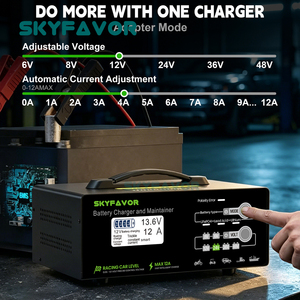 <span class=keywords><strong>Chargeur</strong></span> de <span class=keywords><strong>batterie</strong></span> universel réglable multi-usage <span class=keywords><strong>6V</strong></span> 8V 12V 24V 36V 48V pour batteries au <span class=keywords><strong>plomb</strong></span>-acide, lithium et LiFePO4 - Product Image 3