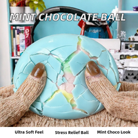 Balle en TPR faite à la main, croustillante et moelleuse, aromatisée à la menthe, au chocolat noir et au matcha, super douce, jouets anti-stress pour les 14 ans et plus
