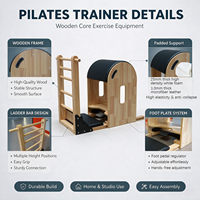 Ensemble Pilates 5-en-1 Haut de Gamme en Bois de Chêne Durable : Reformer, Cadillac, Wunda Chair, Ladder Barrel, Correcteur de Colonne Vertébrale pour Studio de Pilates et Bien-être