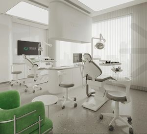 Interior Design ospedaliero dell'occhio dentale con planimetria 3D rendering disegni funzionanti porta finestra materiale di fornitura lista BIM supporto - Product Image 5