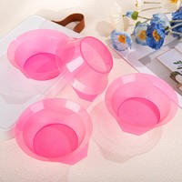 Bol de mélange professionnel rose en plastique de haute qualité, 300 ml, jetable et léger, pour coloration et décoloration capillaire en salon