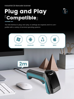Lecteur de codes-barres 2D portable XB-D50, Android, 1D, filaire, USB, lecteur de codes QR pour solutions POS