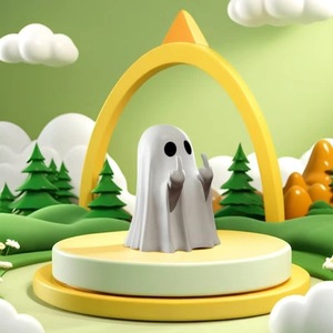 Decorazione artigianale per la casa creativa e carina di Halloween Ghost Figurine in resina - Product Image 5