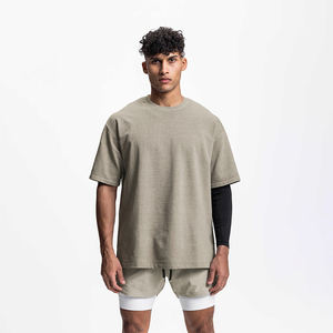 T-shirt Oversize da Uomo Personalizzata all'Ingrosso in 5 Colori, Vestibilità Ampia, Stile <span class=keywords><strong>Street</strong></span>, T-shirt Sportiva Traspirante per Corsa e Attività Fisica - Product Image 1