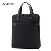 Porte-documents d'affaires personnalisable, imperméable, en tissu Oxford polyester, fermeture éclair, sac portable pour documents et ordinateur portable