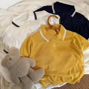 Nouveau <span class=keywords><strong>Polo</strong></span> d'été respirant à manches courtes et couleur unie pour bébé garçon - Collection Boutique Printemps/Été - Product Image 2
