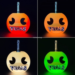 RICHSHINING NUEVO Cubo de Hielo Redondo con Forma de Calabaza y Luz LED para Botellas de Champán, Decoración para Fiestas de Cumpleaños de Jefes y Empresarios - Product Image 4