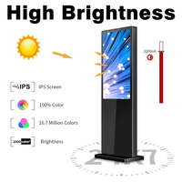 Kiosco con Pantalla Táctil para Centro Comercial, 55 65 Pulgadas, Pantalla LCD para Publicidad Interior, Señalización Digital para Tiendas Minoristas