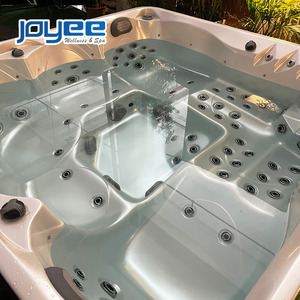JOYEE Brand New Family Hydro Bath Whirlpools Acrylique Balboa <span class=keywords><strong>Spa</strong></span> <span class=keywords><strong>Piscine</strong></span> 5 Adultes Bain à remous <span class=keywords><strong>avec</strong></span> LED Corner Strip Light - Product Image 2