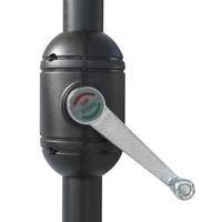Parasol de jardin moderne Milan avec éclairage LED solaire, cadre en aluminium, pour cour, salle de sport, hôtel
