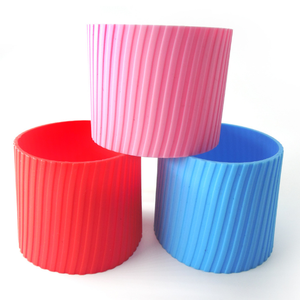 YDS hitzebeständiger 75 MM Becher Tasse Hülse Silikon rutschfeste Glasflasche Kaffeebecher Schutzabdeckung - Product Image 3