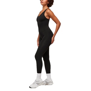 Mono de Yoga para Mujer, Absorbente de Sudor, Color Liso, Talla Grande, para Deportes en Interiores y Exteriores, Conjuntos de Yoga para Mujer - Product Image 5