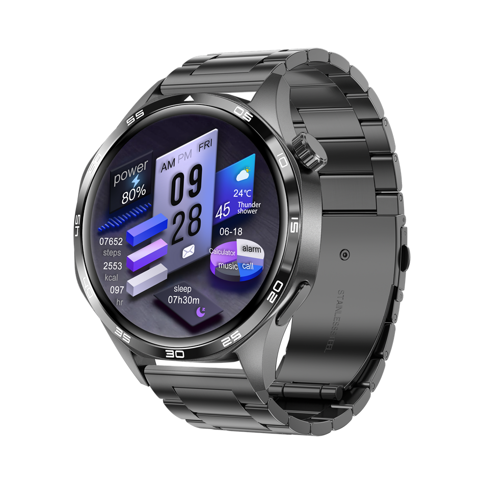 Pistola nera + cinturino in acciaio