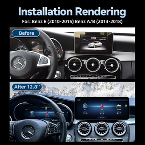 Autoradio 12.8 Pollici con GPS, CarPlay Wireless, Android Auto, Schermo Touch, Single Din per <span class=keywords><strong>Mercedes</strong></span> A/<span class=keywords><strong>B</strong></span>/E 10-18 - Product Image 3