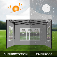 Tonnelle Pop-Up 3x3m à Couche Unique avec Parois Latérales Imperméables et Sac de Transport – Tente de Réception Intérieure/Extérieure pour Jardin et Événements