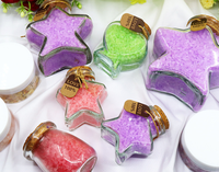Dewdrop Dream - Sales y Bombas de Baño Aromáticas MIRYE al por Mayor, Botellas en Forma de Estrella/Corazón, Sal del Himalaya con Aroma a Lavanda/Rosa