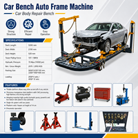 Banc de redressage de châssis automobile en acier, force de traction 10T (98KN), 5200x2100mm, machine de redressage de carrosserie automobile, vente chaude