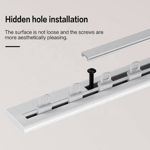 Accessoires pour rail de <span class=keywords><strong>rideau</strong></span> <span class=keywords><strong>double</strong></span> silencieux, en alliage d'aluminium, montage au <span class=keywords><strong>plafond</strong></span>, poteaux suspendus pour fenêtres, écologiques, pour usage domestique - Product Image 6