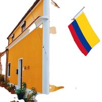 Drapeau de la Colombie personnalisable 3x5 pieds, simple face, style fanion, pour bannières nationales et drapeaux de présentation, imprimé sur commande