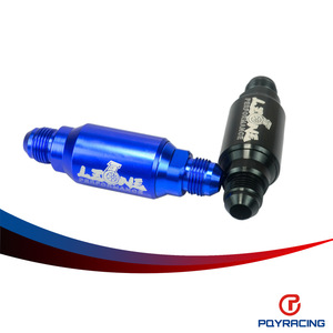 LZONE PERFORMANCE Fuel Filter AN8 40 Micron Aluminum Black Blue Model 5580 - Product Image 1