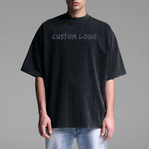 Streetwear Heavyweight Cropped T-Shirt Luxury Blank <b>Plain</b> <b>Tee</b> Shirt 100% Cotton Oversized <b>White</b> T Shirt Unisex - Product Image 1