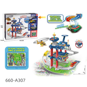 Estacionamiento multinivel para niños con mapa, pista de coches de aleación, juego eléctrico giratorio para niños y niñas de 4 a 7 años - Product Image 5