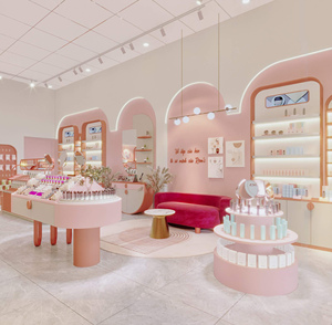 BRUTALIST Custom Factory Retail Tienda de cosméticos de madera Display Showcase Soporte de maquillaje Modelo BEAUTY SHOP para Retail Design para - Product Image 3