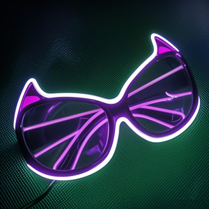 <strong>Top</strong> Fashion Devil Luminous Led Glasses Creative Festival Led Light up Glasses for Party Supplies - Product Image 4