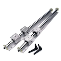 HZ 2 rails de guidage linéaires SBR20 (longueur 1000 mm, 20 mm) + 4 blocs de roulement coulissant SBR20UU en alliage d'aluminium pour routeur CNC