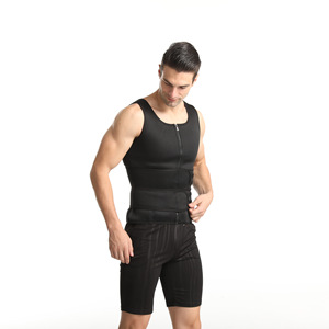 Hommes Compression Shapewear Respirant Néoprène Tricoté Taille Abdomen <span class=keywords><strong>Ceinture</strong></span> Double <span class=keywords><strong>Ceinture</strong></span> Gilet Renforcé Sueur-Inducing Caoutchouc - Product Image 4