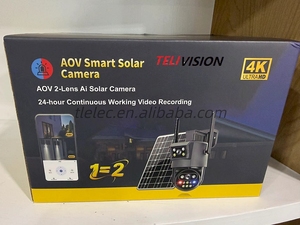 Caméra solaire double objectif AOV Hieasy 4K 8MP 4G <span class=keywords><strong>SIM</strong></span> avec alarme IA, audio bidirectionnel et suivi humain - Product Image 6