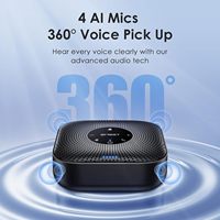 Altavoz para Conferencias EMEET M0 Plus, 4 Micrófonos con IA 360° °   Altavoz USB C con Captación de Voz y Reducción de Ruido, Altavoz para Conferencias
