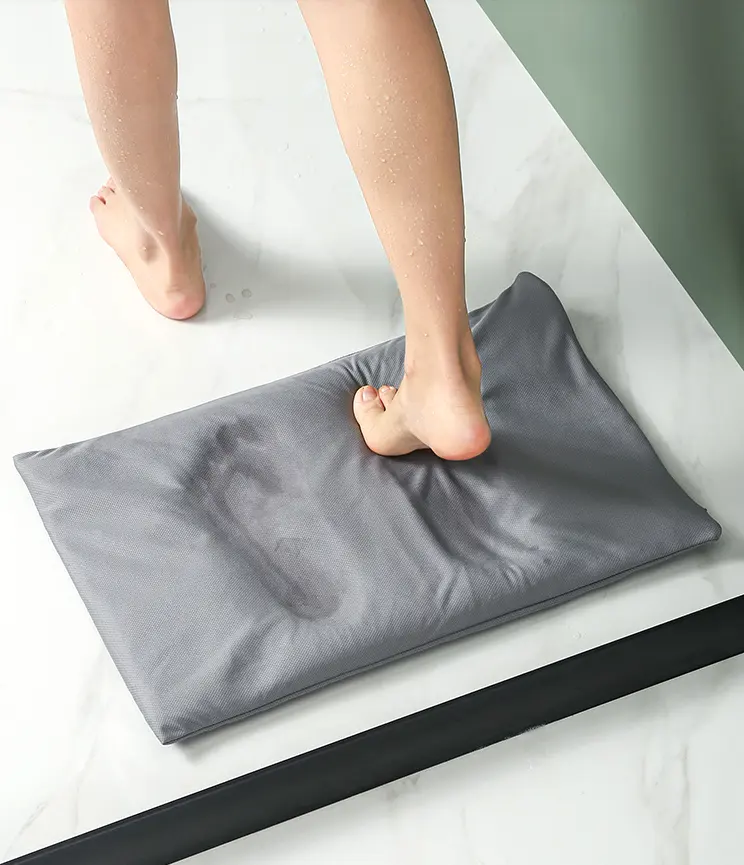 Nhanh Chóng Thấm Nước Vải Mềm Diatomite Khô Bath Mat Diatomaceous Đất Tắm Mat