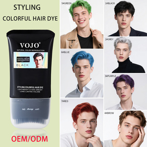 Nouveau 120g crème de couleur de cheveux <span class=keywords><strong>temporaire</strong></span> avec peigne 7 couleurs de mode pour hommes femmes <span class=keywords><strong>coloration</strong></span> rapide style coloré teinture pour cheveux - Product Image 1