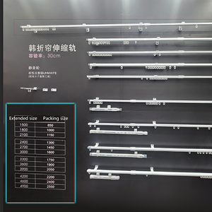 Varietà di forme a pieghe supportate da tracce e accessori per tende telescopiche a misura di tenda regolabili - Product Image 5