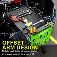 Chariot d'atelier mobile industriel avec roues et hauteur réglable pour voiture