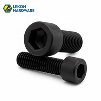Lekon DIN 912 45 #   Sekrup Soket Baja Hitam Setengah Ulir Zylinderschraube M4 M5 M6 M8 M10 M12 Perangkat Keras Mesin Pabrik