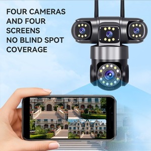 Không dây HD Wi-Fi an ninh máy ảnh với bốn ống kính bốn màn hình PTZ 6MP màn hình toàn cảnh xem CCTV mạng Máy ảnh - Product Image 3