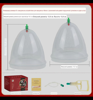 Ensemble de pompe de ventouses d'amélioration du corps féminin pour l'application de Massage de Gain de poitrine de hanches de poitrine pour le corps
