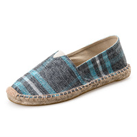 Espadrilles unisexes en toile de coton, chaussures plates décontractées, chaussures de plage d'été, chaussures de marche, prix bas, vente en gros