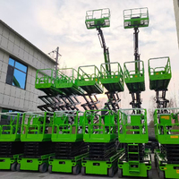 Bester Preis Elektrische 6m 8m 10m Hubarbeitsbühne Mobile Scherenhebebühne 320kg Tragfähigkeit Stahl für Lager