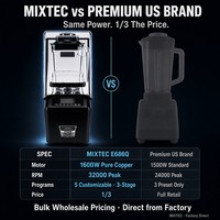 Blender Factory Chine OEM ODM - Mixeur Commercial Haute Vitesse 1600W avec Moteur AMETEK et Bol en Tritan, Marque Personnalisée Disponible