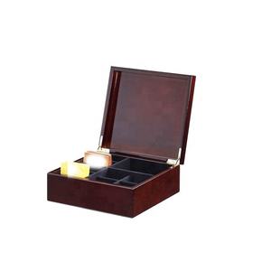 Piano Brown Lacquer Finish <strong>Wooden</strong> Coffee Bag <strong>Boxes</strong> - Product Image 1