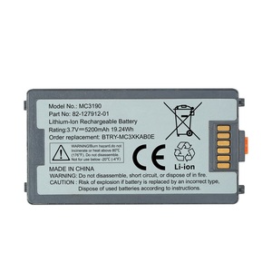 Batterie de remplacement pour scanner de codes-barres Zebra MC3100 MC3190 MC3190G BTRY-MC31KAB02 BTRY-MC31KAB02-50 82-127909-02 82-127912-01 - Product Image 1