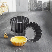 1 moule à tarte antiadhésif en acier au carbone, mini moules à tarte, cupcakes, réutilisables, moule à tartelettes, moule à muffins
