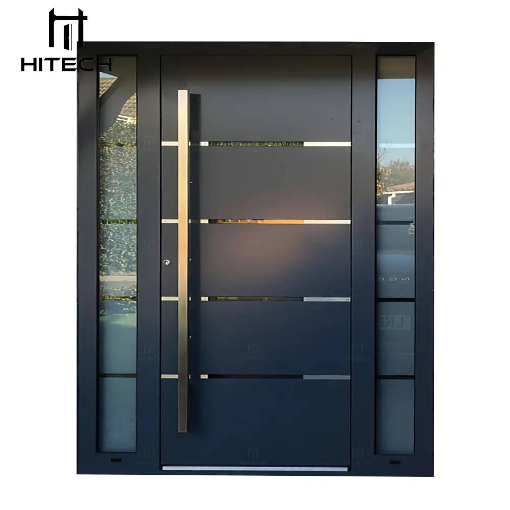 Hitech main entry pivot door modern front exterior pivot door aluminum front door for house
