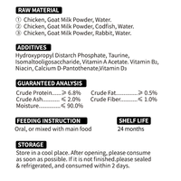 OEM ODM FAENBEI Fournitures pour animaux de compagnie en gros, friandises pour chats, friandises pour chiens, aliments pour animaux de compagnie, lait de chèvre, poulet déchiqueté en sachet