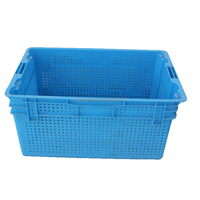 Zware transportkrat van gaas voor fruit en groenten met ventilatiegaten, afwatering, stapelbaar, voor de oogst, geventileerde kunststof krat